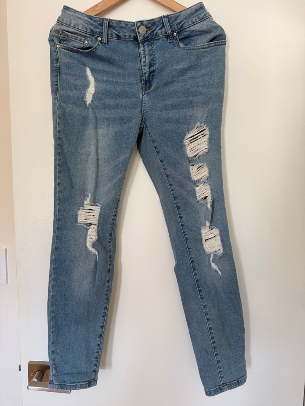 Classic Blue Distressed Women's Jeans size 12
